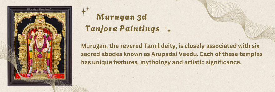 3D Murugar Tanjore Painting